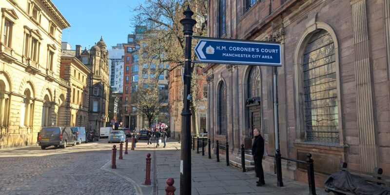The jury's findings brought an end to an emotional two-week inquest at Manchester Coroner's Court (pictured). Credit: Alex Blair / Garden Court North Chambers.