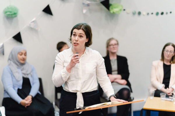 Garden Court North's Anna Morris KC (pictured) speaking at LPAG's Young Legal Aid Lawyers' 20th anniversary party on 23 May 2025. Credit: Frederique Bellec.