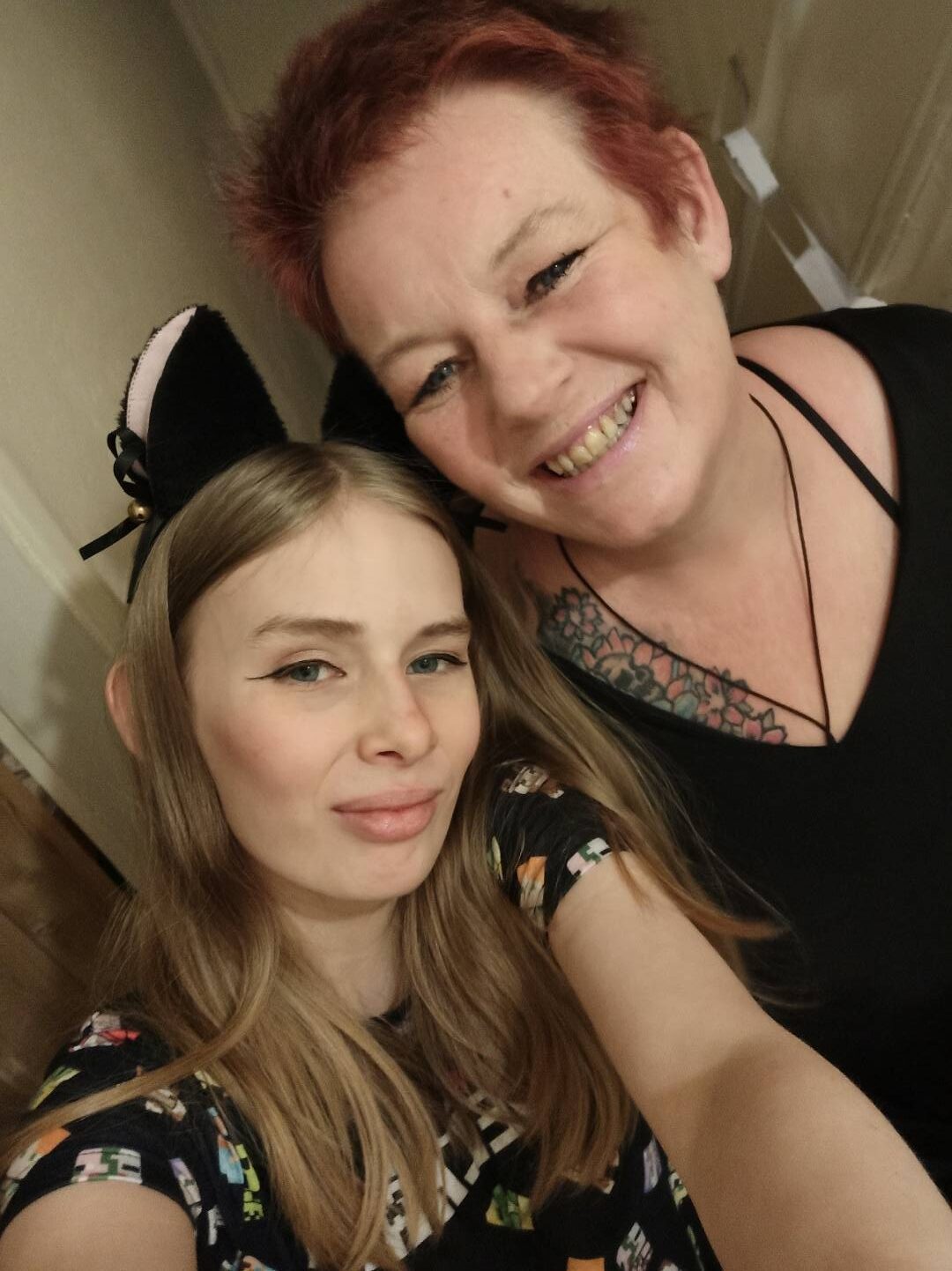 Rhianan Rudd (left) and her mother Emily Carter (right). Credt: Family Handout.