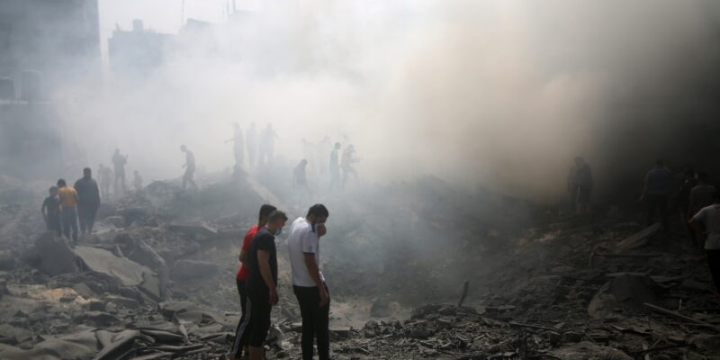 The jury was asked to conclude whether the protestors' actions were reasonable in attempting to save lives in the Occupied Palestinian Territory amid ongoing Israeli airstrikes. Credit: Anas Mohammed / Shutterstock.