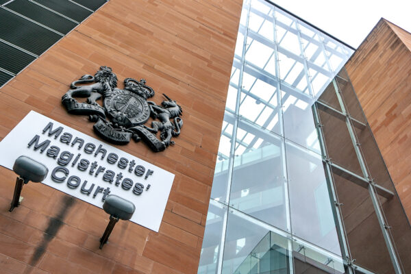 The charges faced by the defendants at Manchester Magistrates Court (pictured) stemmed from a protest against a company's alleged investments in an Israeli-owned arms manufacturer. Credit: Shutterstock.
