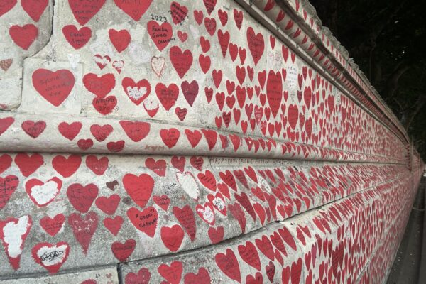 The National Covid Memorial Wall in London. Credit: Nicola Brook / Broudie Jackson Canter.