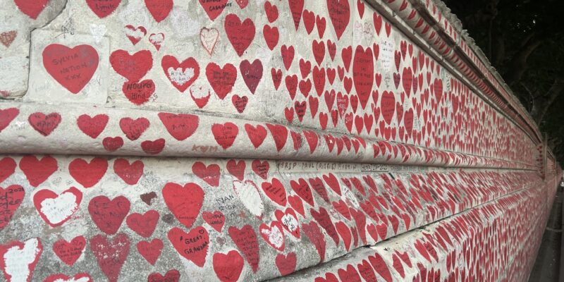 The National Covid Memorial Wall in London. Credit: Nicola Brook / Broudie Jackson Canter.