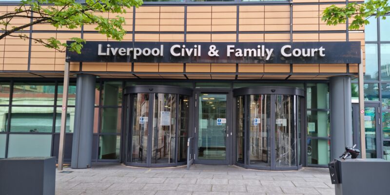 Rosalind and Misha represented their client at Liverpool Civil and Family Court (pictured). Credit: Richard Oldroyd / Shutterstock.