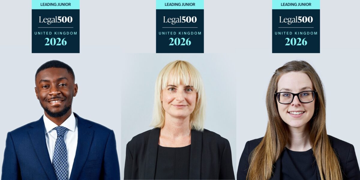 Christian Weaver (left), Kate Stone (centre) and Ciara Bartlam (right), Leading Juniors for inquests and inquiries. Credit: Garden Court North.