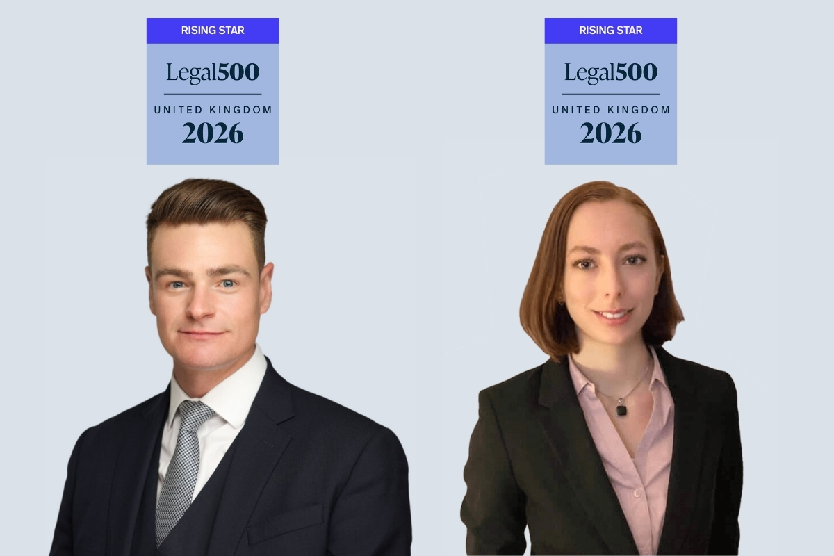 Hamish McCallum (left) and Rosalind Burgin (right), Rising Stars for crime. Credit: Garden Court North.