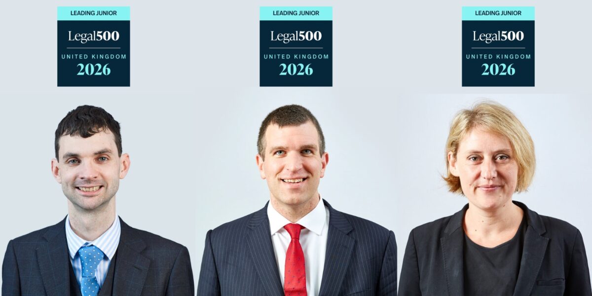 Sean Ell (left), Tom Royston (centre) and Camille Warren (right), Leading Juniors for immigration. Credit: Garden Court North.
