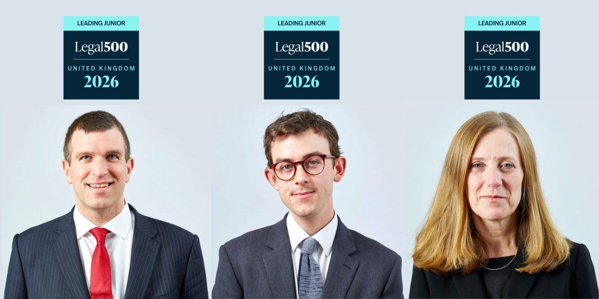 Tom Royston (left), Joseph Markus (centre) and Elizabeth Mottershaw (right), Leading Juniors for social housing. Credit: Garden Court North.
