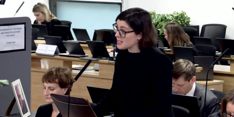 Garden Curt North's Anna Morris KC (pictured) delivered the closing submission to Module 10 of the Covid-19 Inquiry earlier today (5 March 2026). Credit: Covid-19 Inquiry / YouTube.